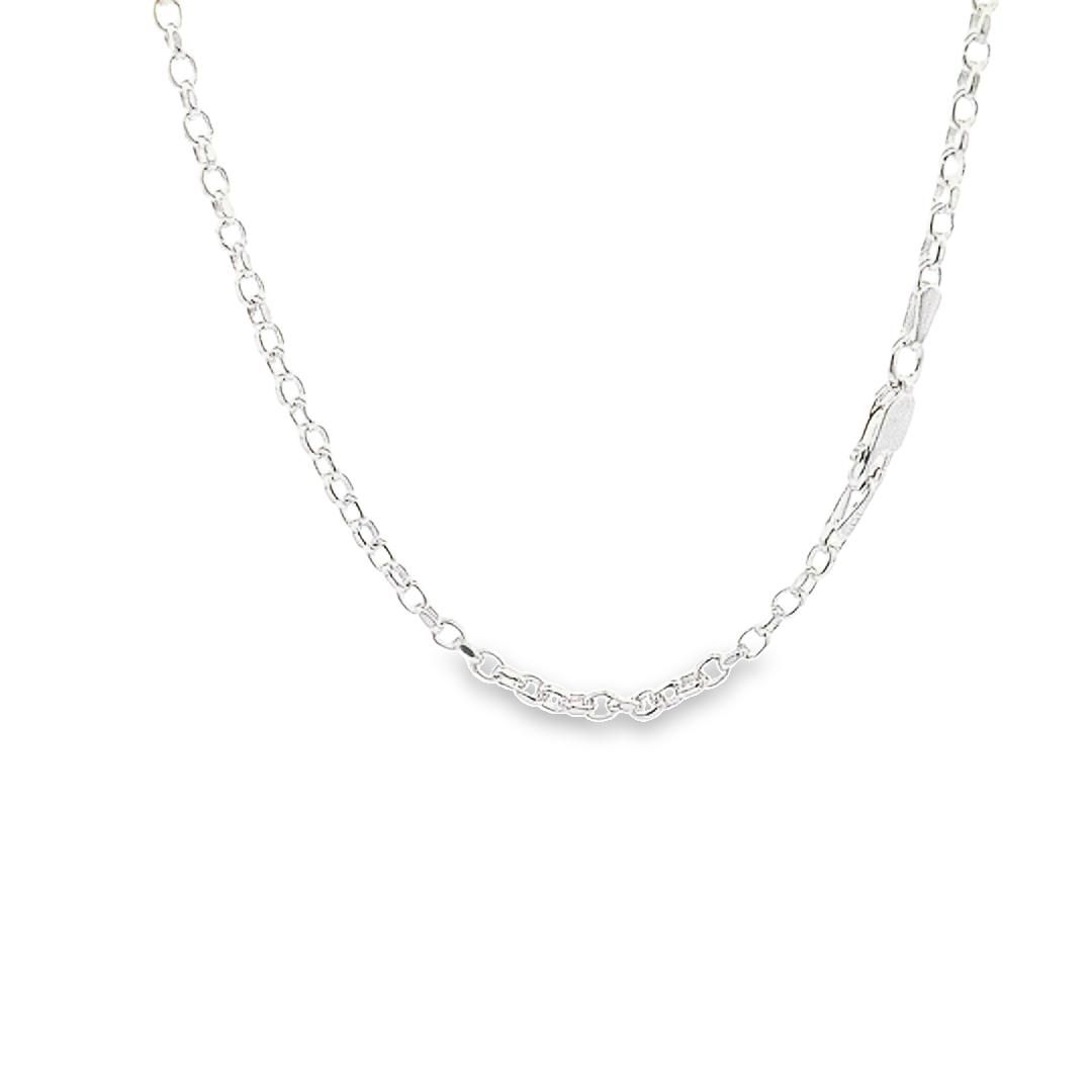 Sterling silver diamond cut chunky belcher chain 26"/66cm 28537 - Armin Lowe Jewellers