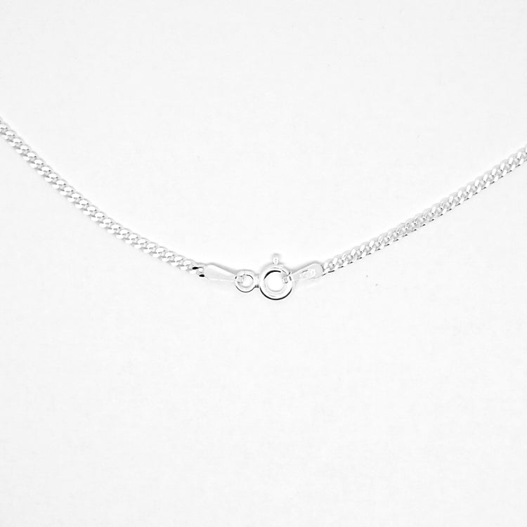 Sterling silver filed curb link, 1.75mm width chain with strength, suitable for pendants and medals, etc. 27538 - Armin Lowe Jewellers