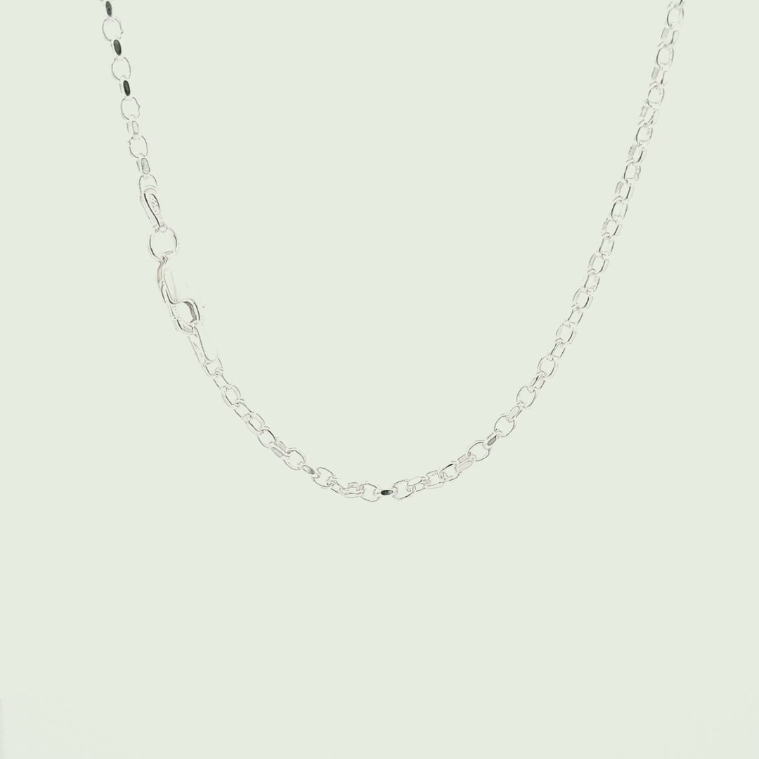 Sterling silver diamond cut chunky belcher chain 26"/66cm 28537