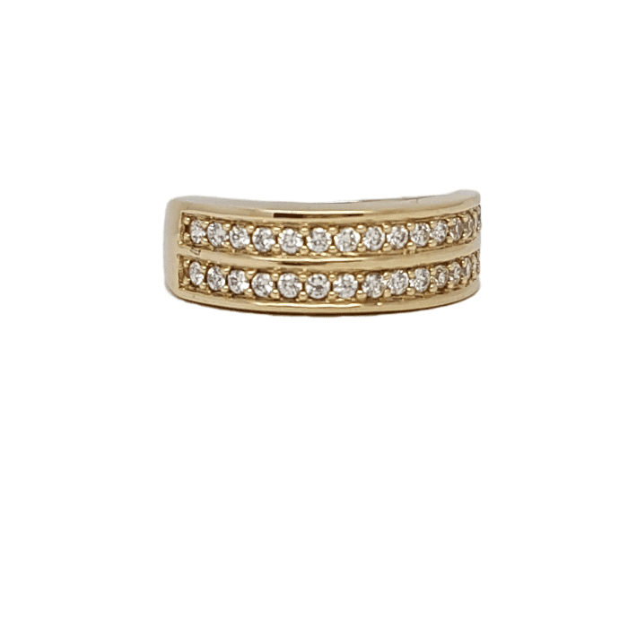 9ct Yellow Gold CZ Ladys Ring 23107 - Armin Lowe Jewellers