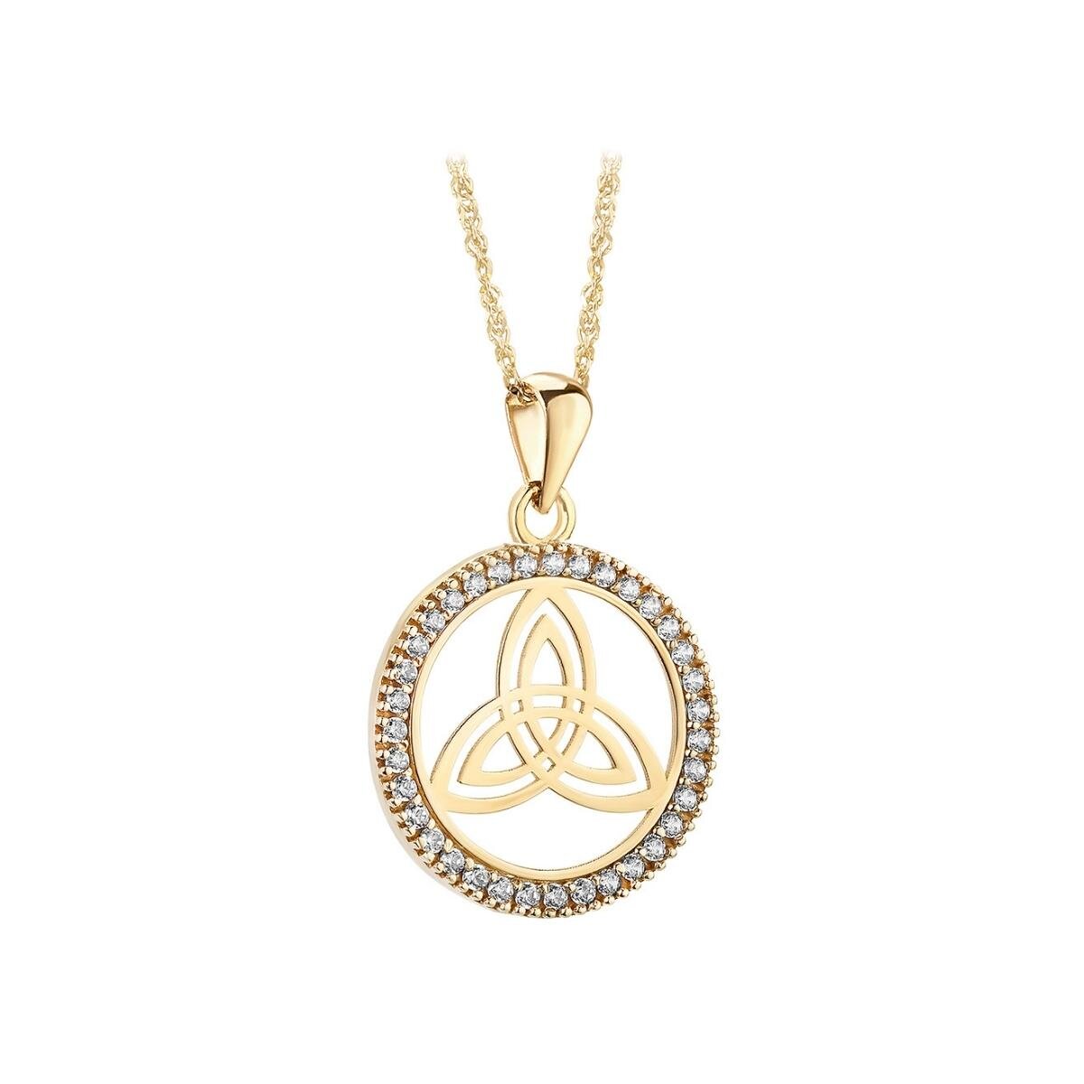 Gold Celtic knot pendant in a truly modern design 36340 - Armin Lowe Jewellers